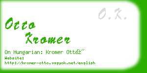 otto kromer business card